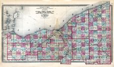 Ashabula, Trumbull, Mahoning, Ceauga, Portage, Cuyahoga, Summit, Medina, Lorain, Erie, Huron, Ohio State Atlas 1868
